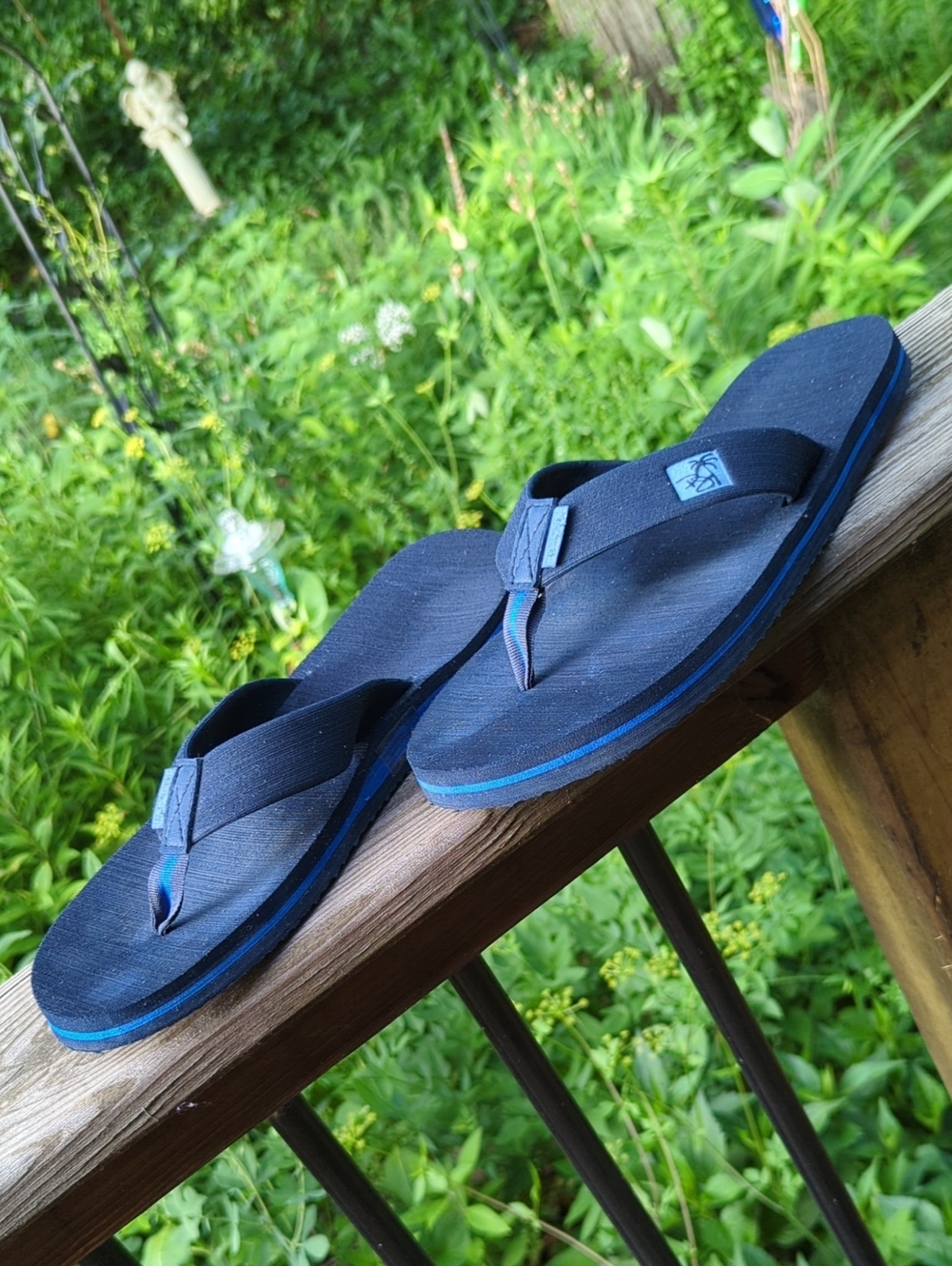 Men's Navy Blue Flip Flop Sandals - Casual Beach Thong